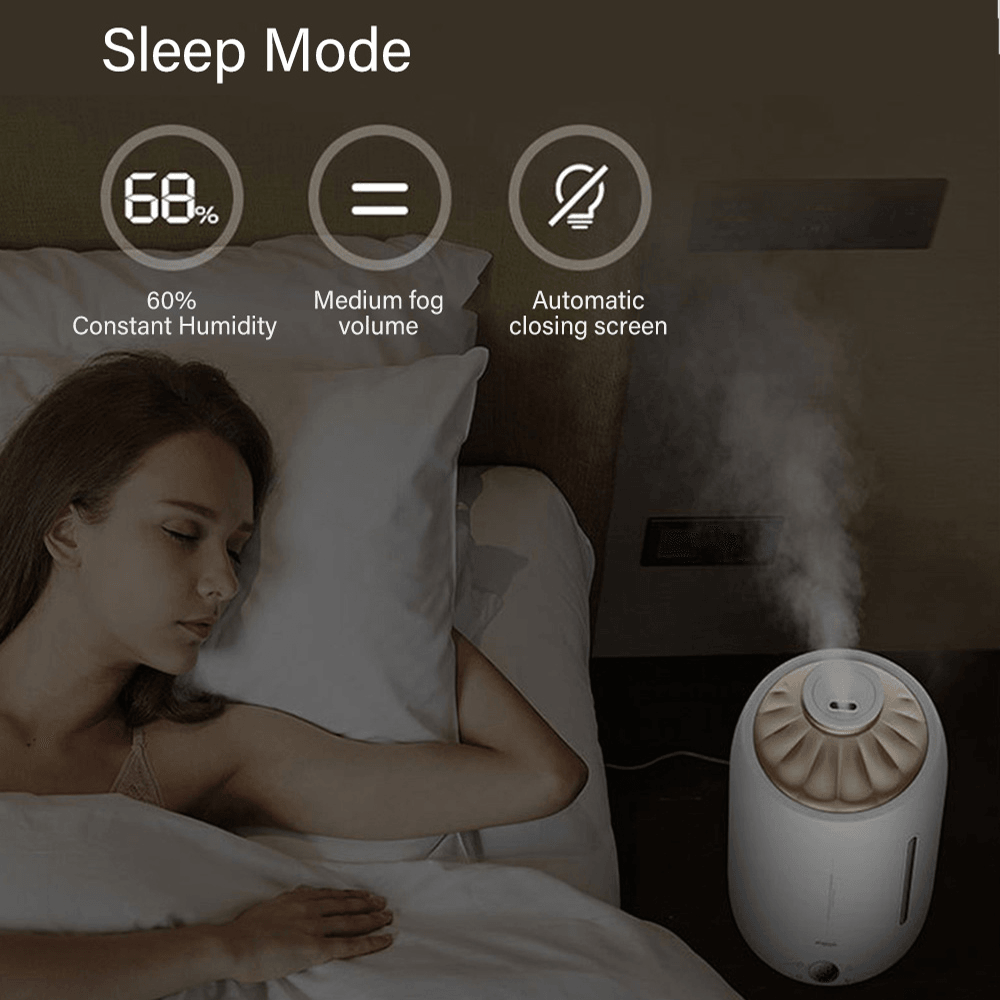 Deerma DEM-F500/DEM-F500 Upgrade Air Humidifier Aroma Diffuser Oil Ultrasonic Fog 5L Low Noise 12H Timing 3 Gear Spray Volume Touch Control - Trendha