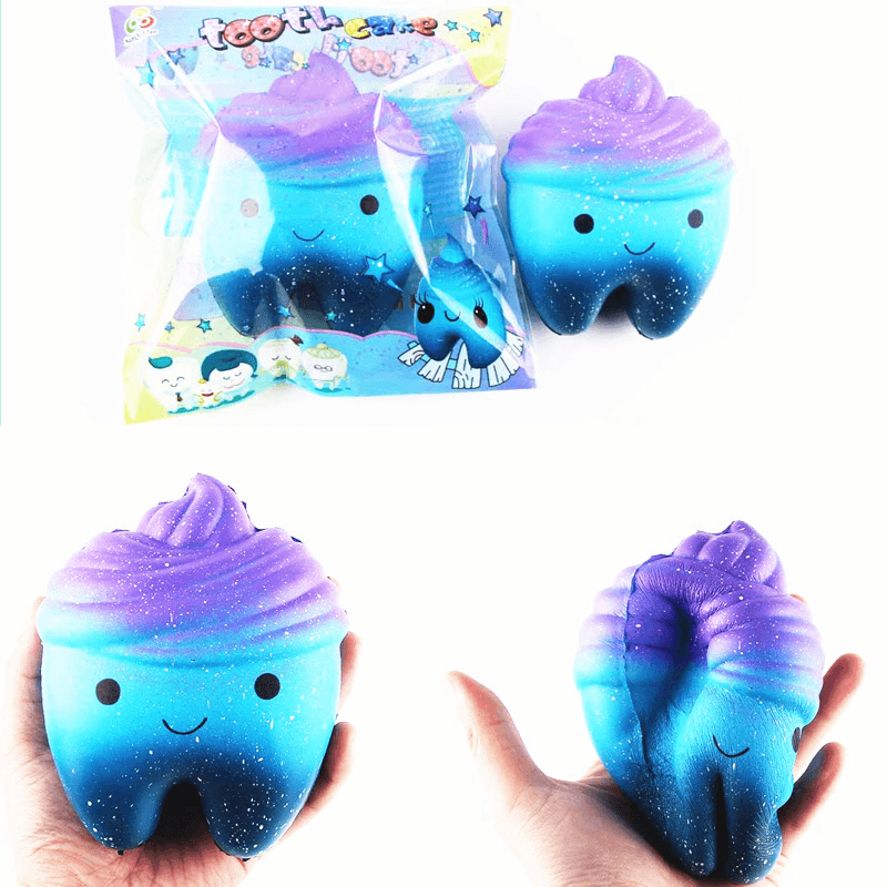Sanqi Elan 11.8Cm Star Cute Teeth Cake Soft Squishy Super Slow Rising Original Packing Kid Toy - Trendha