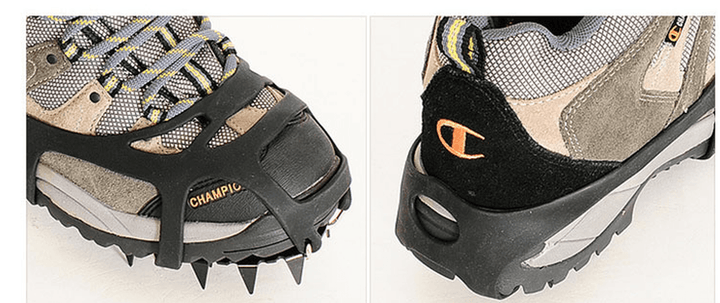 1 Pair 18 Teeth Non-Slip Ice Snow Climbing Anti-Slip Shoe Covers Spike Cleats Crampons Anti-Slip Overshoes - Trendha
