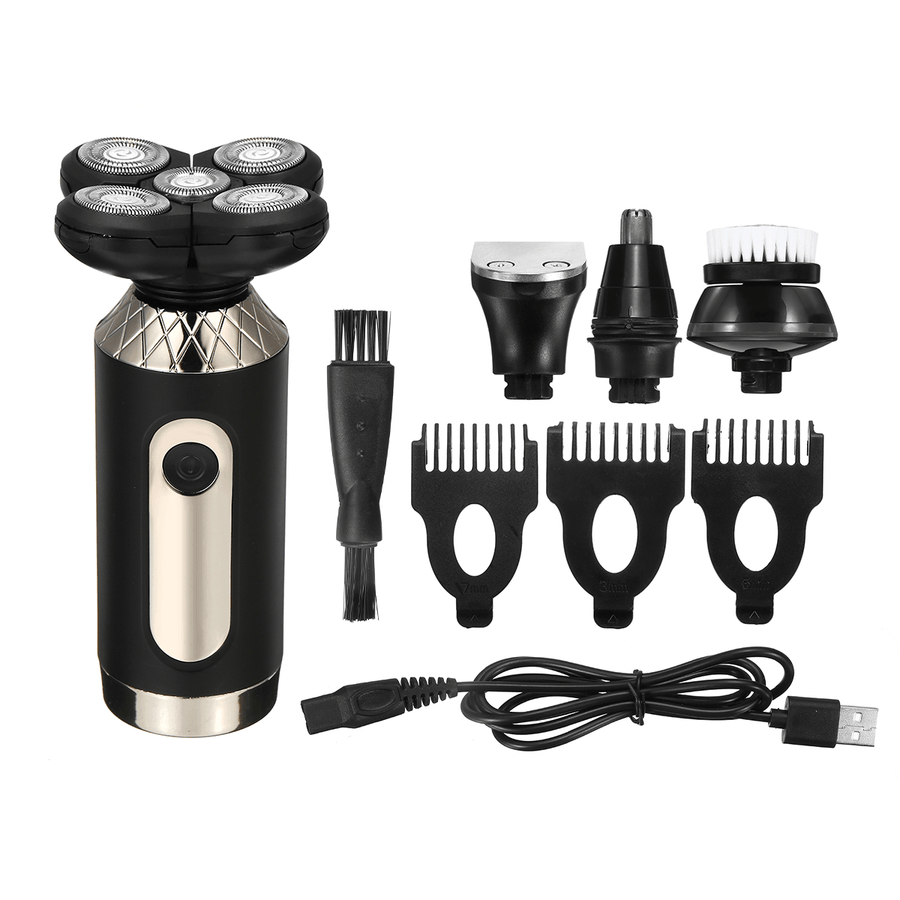 9-In-1 Multifunctional Electric Shaver IPX7 Waterproof Razor Rechargeable Men'S Cleaner Hair Nose Trimmer - Trendha