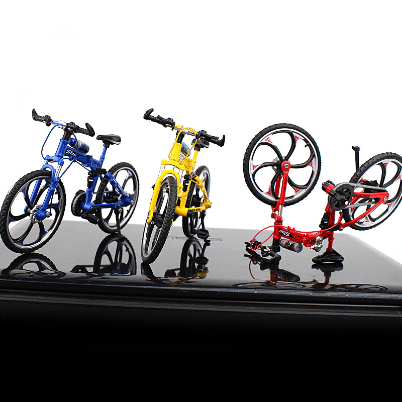 1:10 Mini Bike Model Openable Folding Mountain Bicycle Bend Racing Alloy Model Toys - Trendha
