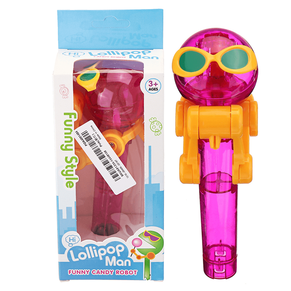 Lollipop Robot Candy Man Storage Holder Cover Creative Novelties Toys 8*8*2CM Pink Grey Green - Trendha