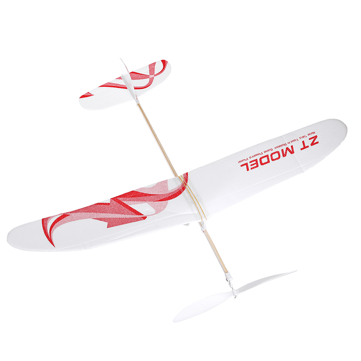 ZT Model 20Inches Assembly Elastic Rubber Band Powered DIY Foam Plane Kit Aircraft Model Educational Toy - Trendha