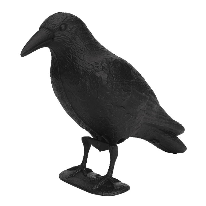 Black Crow Decoy Realistic Bird Pigeon Deter Scarer Scarecrow Mice Pest - Trendha
