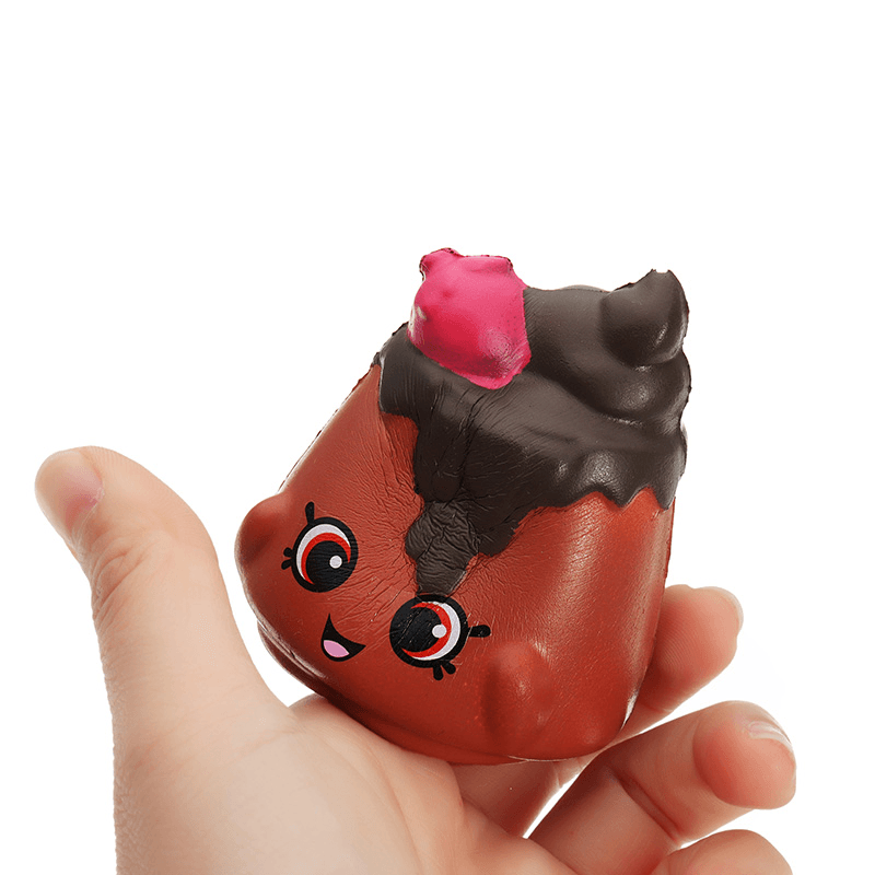 2Pcs Chocolate Pudding Squishy 6.5*3.5Cm Slow Rising Soft Collection Gift Decor Toy - Trendha