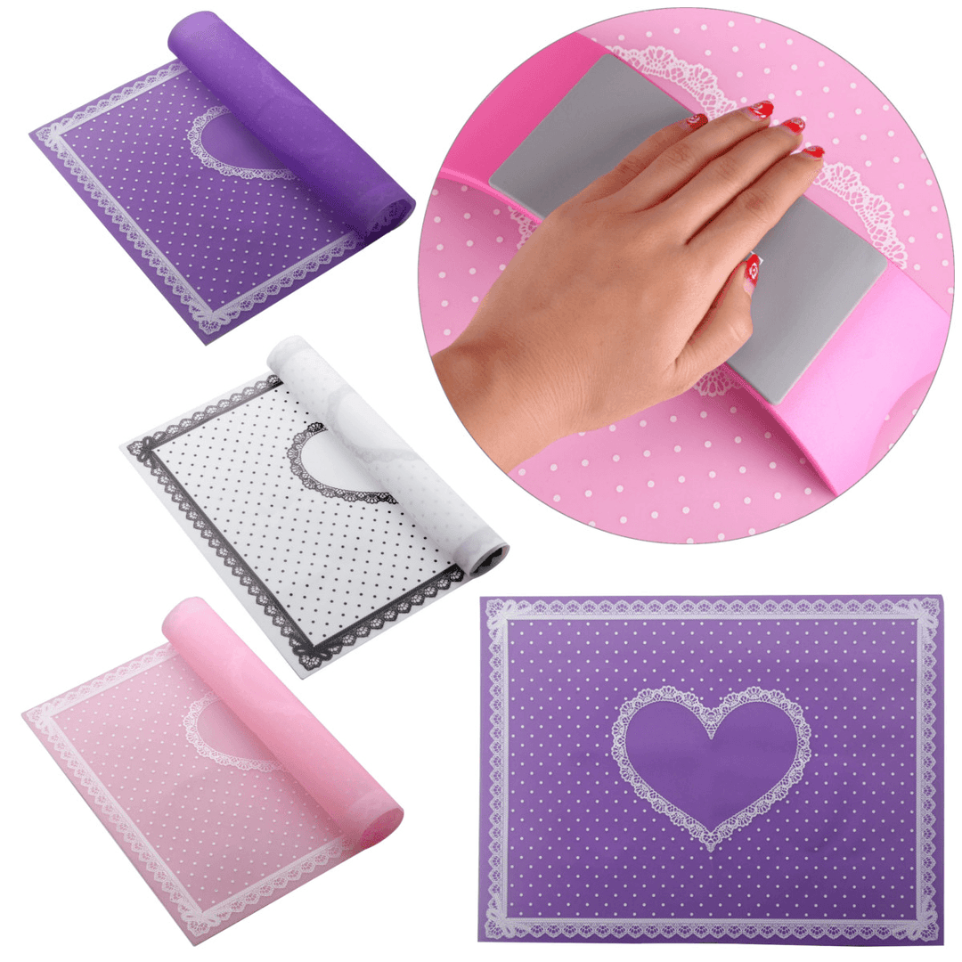 3 Colors Silicone Nail Art Mat Keep Clean Manicure Tools Table - Trendha