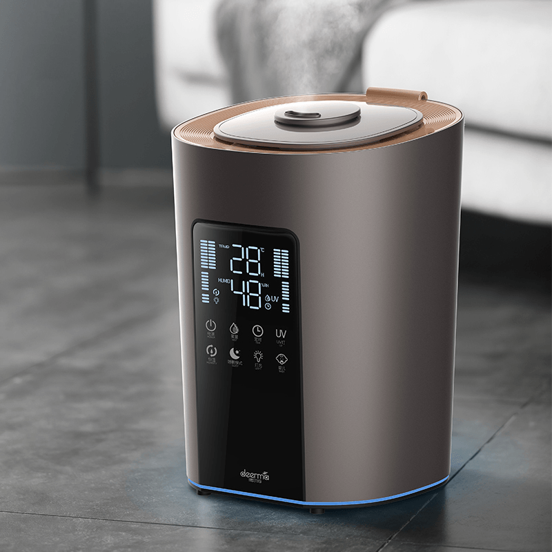 Deerma DEM-F850S Ultrasonic Humidifier UV-C Sterilization 5L Water Capacity 300Ml/H 8 Functions 3 Preset Modes 4-Layer Purificationtouch Control Low Noise with Essential Oil Box - Trendha