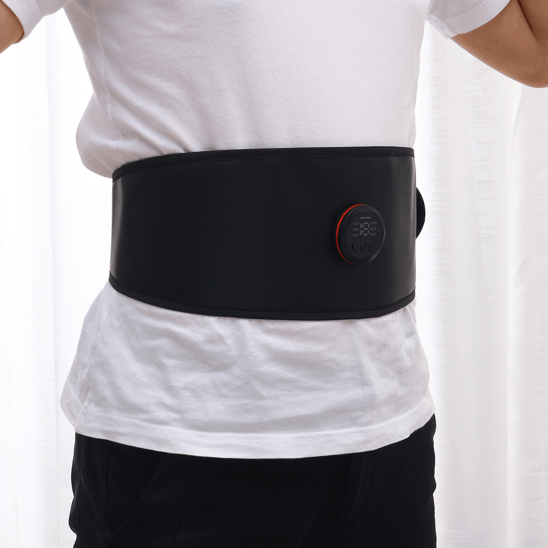 Rechargeable Electric Muscle Stimulator Belt EMS Abdominal Fitness Trainer Home AB Training Device - Trendha