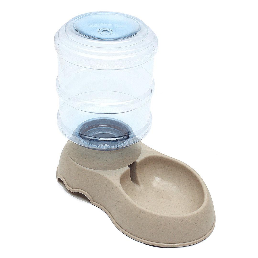 3.75L Portable Automatic Pet Dog Food Water Bottle Dispenser Dish Bowl Feeder - Trendha