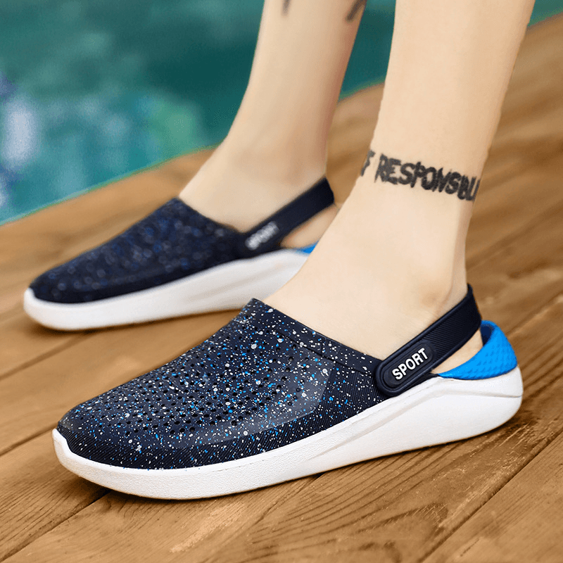 Men'S Casual Starry Sky Decoration Outdoor Beach Home Sandals and Slippers - Trendha