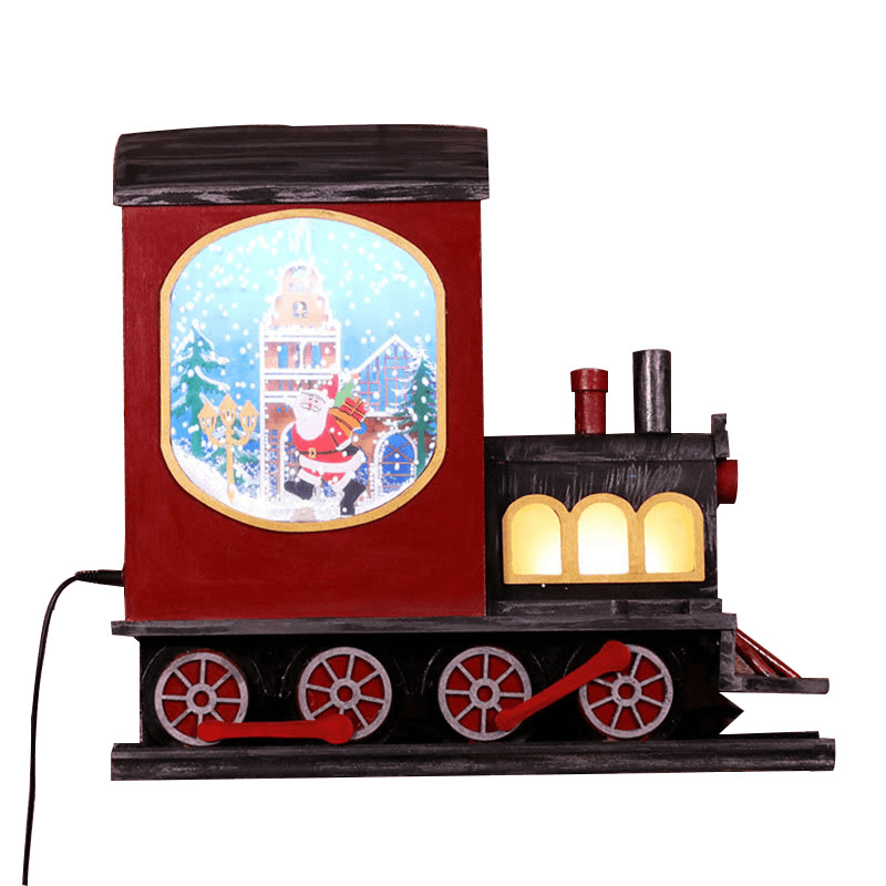 Christmas Party Home Decoration Hanging Snowfall Music Locomotive Toys for Kids Children Gift - Trendha