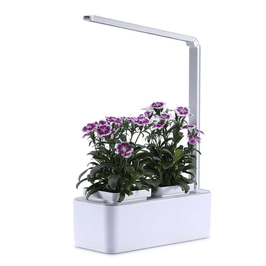 8W Intelligent Automatic Watering Pot LED Soilless Hydroponic Flower Pot Indoor Plant Growth Lamp Home Decoration - Trendha