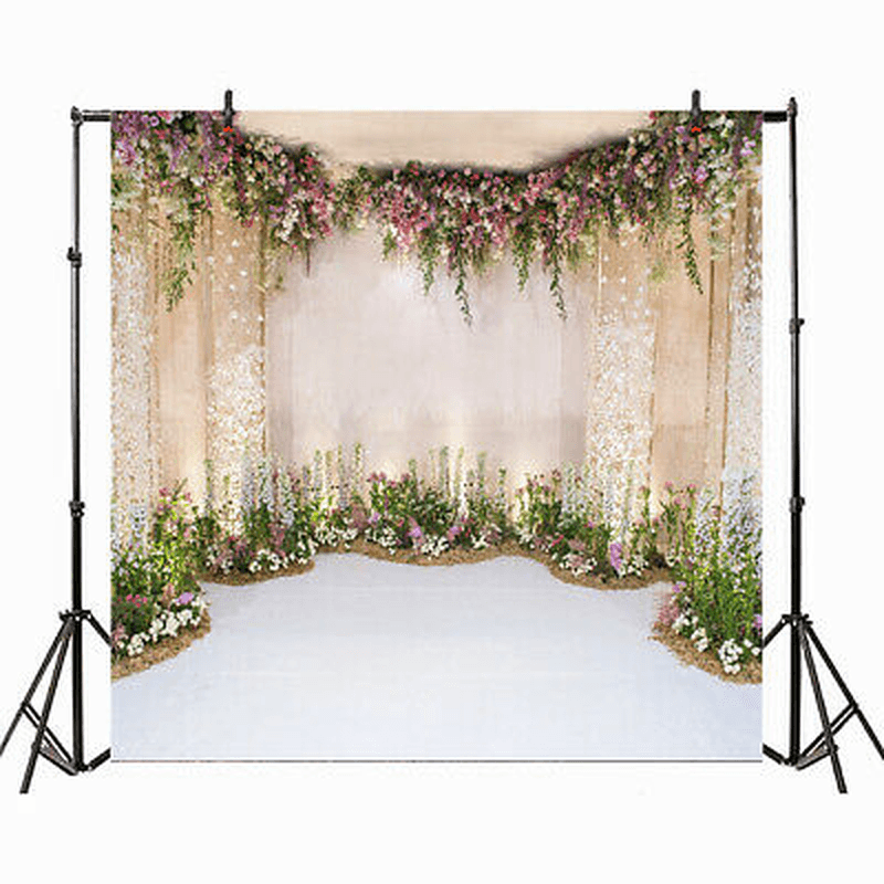 8X8Ft Flowers Wall Scene Wedding Backdrop Background Photography Studio Prop - Trendha