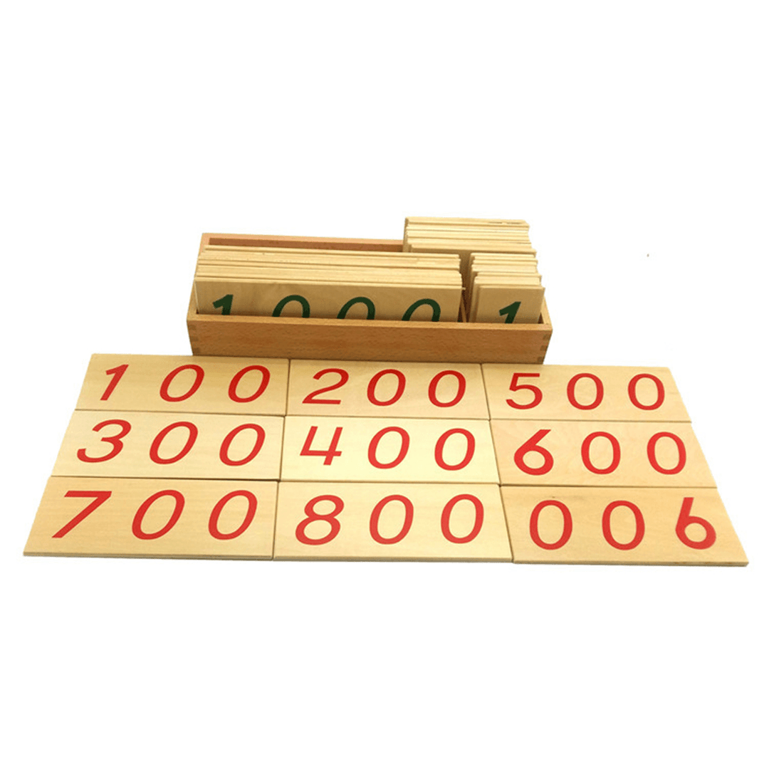 Baby Toys Montessori Math Digital Wooden Cards with Box Educational Early Learning Toys - Trendha