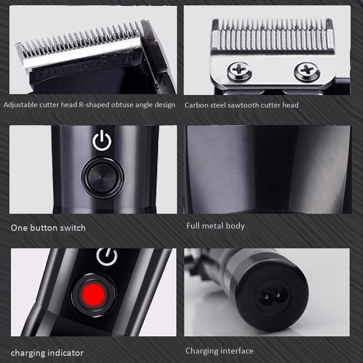 VGR Electric Clipper Charging Shaver Hair Trimmer Hair Cutting Machine Eu Plug V-011 - Trendha