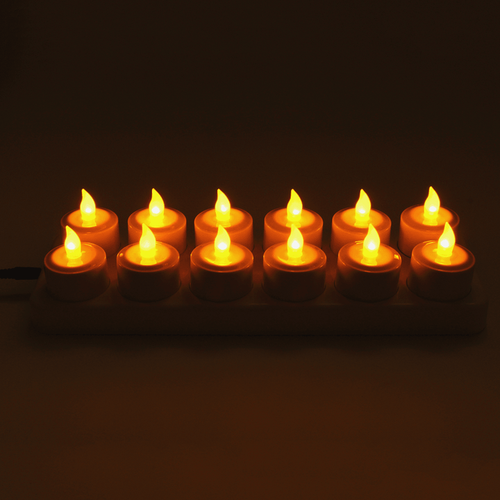 12 Remote Control Flameless LED Candle Flickering Tea Light Wedding Party Decor - Trendha