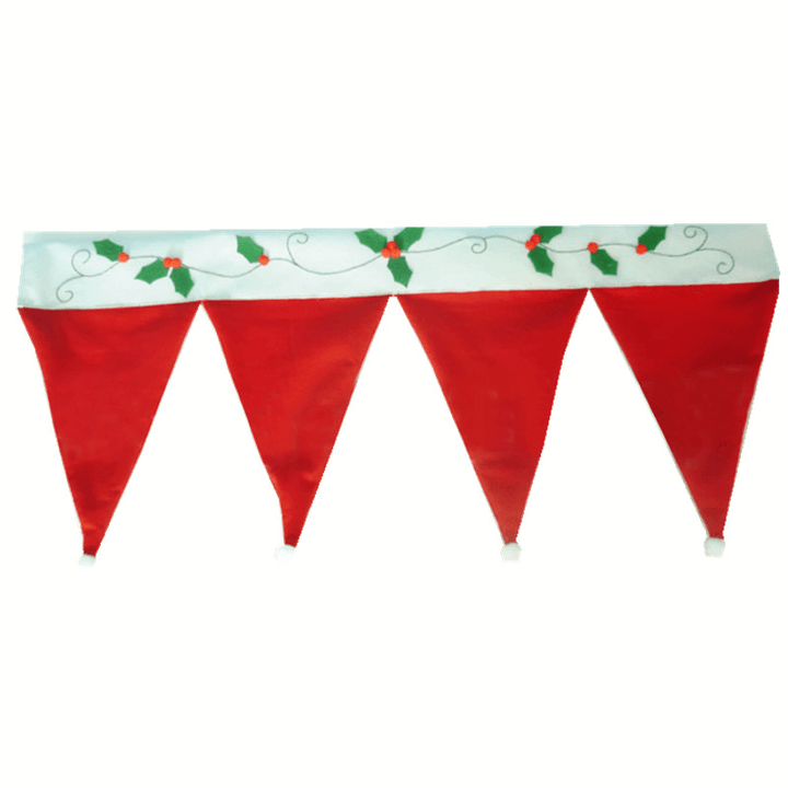 Christmas Party Home Decoration Santa Claus Hat Curtain Hanging Ornaments Toys Kids Children Gift - Trendha