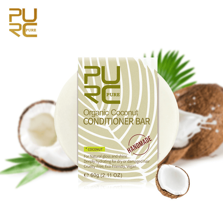 PURC 100% Pure Organic Shampoo Bar Polygonum Multiflorum Seaweed Coconut Ginger Lavender Handmade Soap Shampoo Hair Care - Trendha