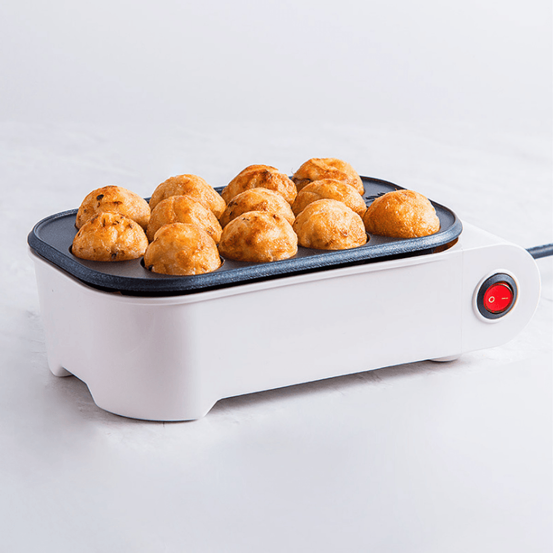 Electric Takoyaki Grill Pan 12 Hole Home Octopus Meat Ball Maker Plate 220V 500W - Trendha