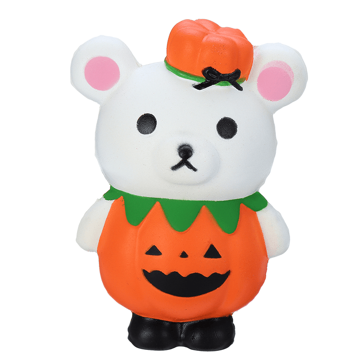 Gigglebread Halloween Pumpkin Bear Squishy 13*9.5*6.5CM Licensed Slow Rising with Packaging - Trendha