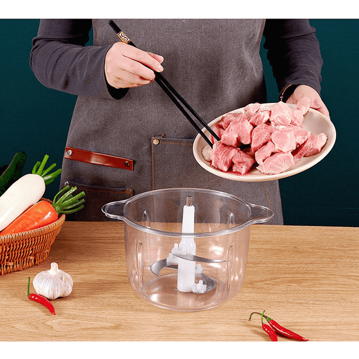 3L Capacity Meat Grinder Food Chopper Stainless Electric Kitchen Electric Chopper Meat Grinder Shredder - Trendha