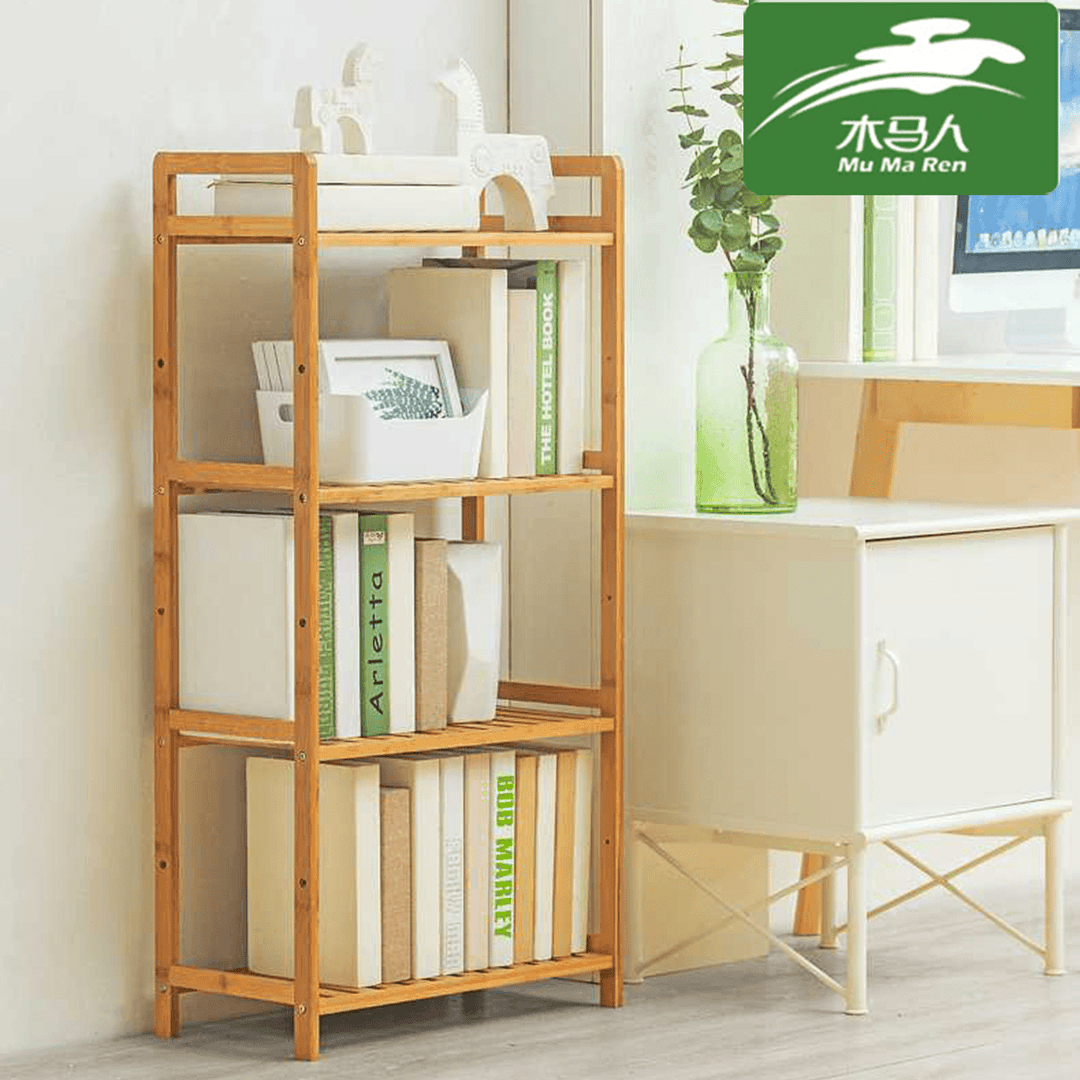 Bookshelf Bamboo Shelf Bookcase 3/4/5 Layers - Trendha