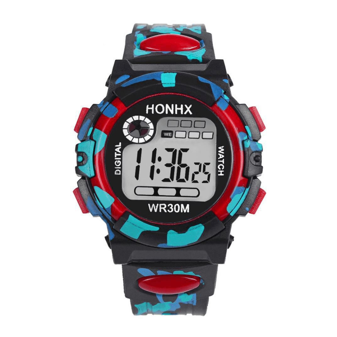HONHX 62 Fashion Men Watch Luminous Date Week Display Multi-Function Camouflage Sport Digital Watch - Trendha