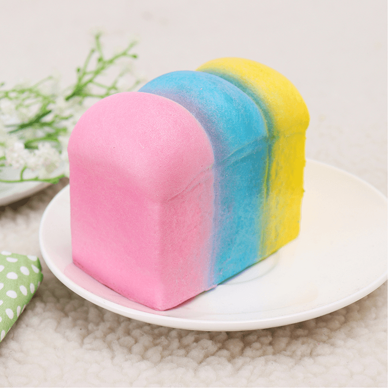 Yunxin Squishy Rainbow Toast Loaf Bread 10Cm Slow Rising with Packaging Collection Gift Decor Toy - Trendha