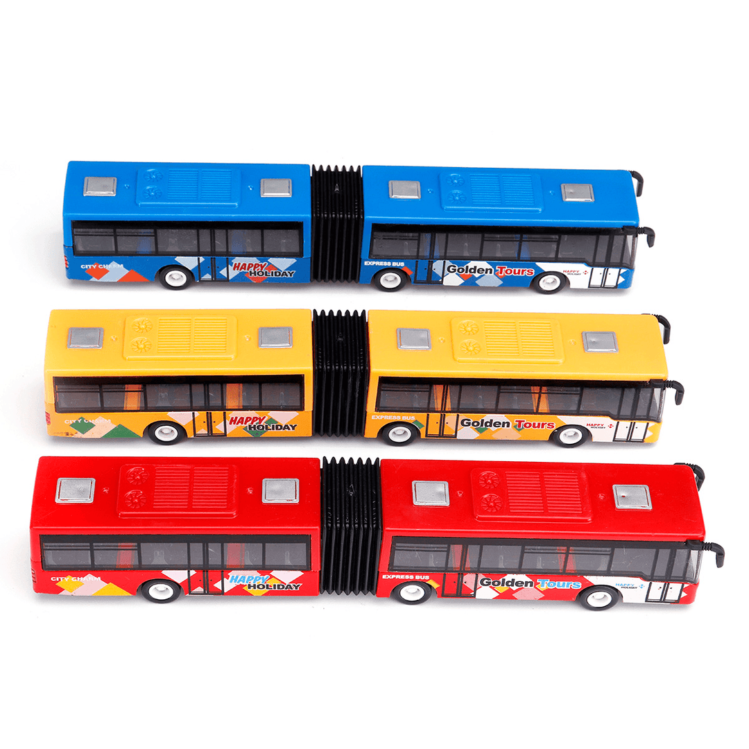 Blue/Red/Green 1:64 18Cm Baby Pull Back Shuttle Bus Diecast Model Vehicle Kids Toy - Trendha