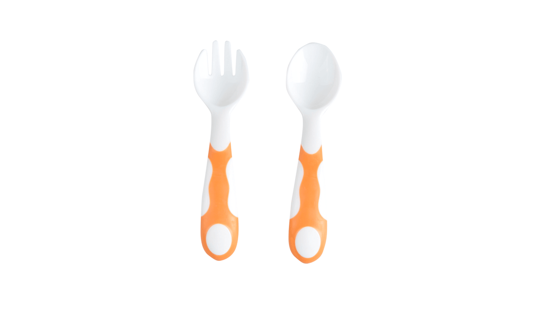 PUKU Kids Fork and Spoon Set with Carrying Case Child Pack Utensils Baby Tableware BPA- Free - Trendha