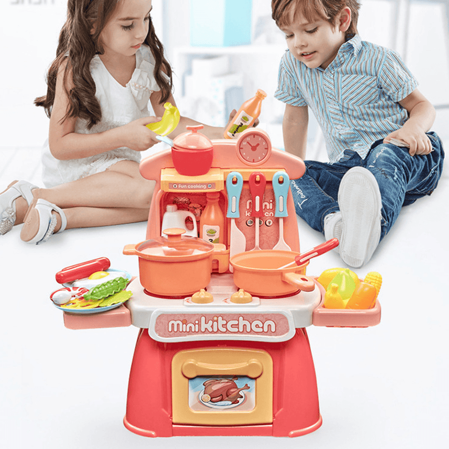 26 in 1 Kitchen Playset Multifunctional Supermarket Table Toys for Children'S Gifts - Trendha