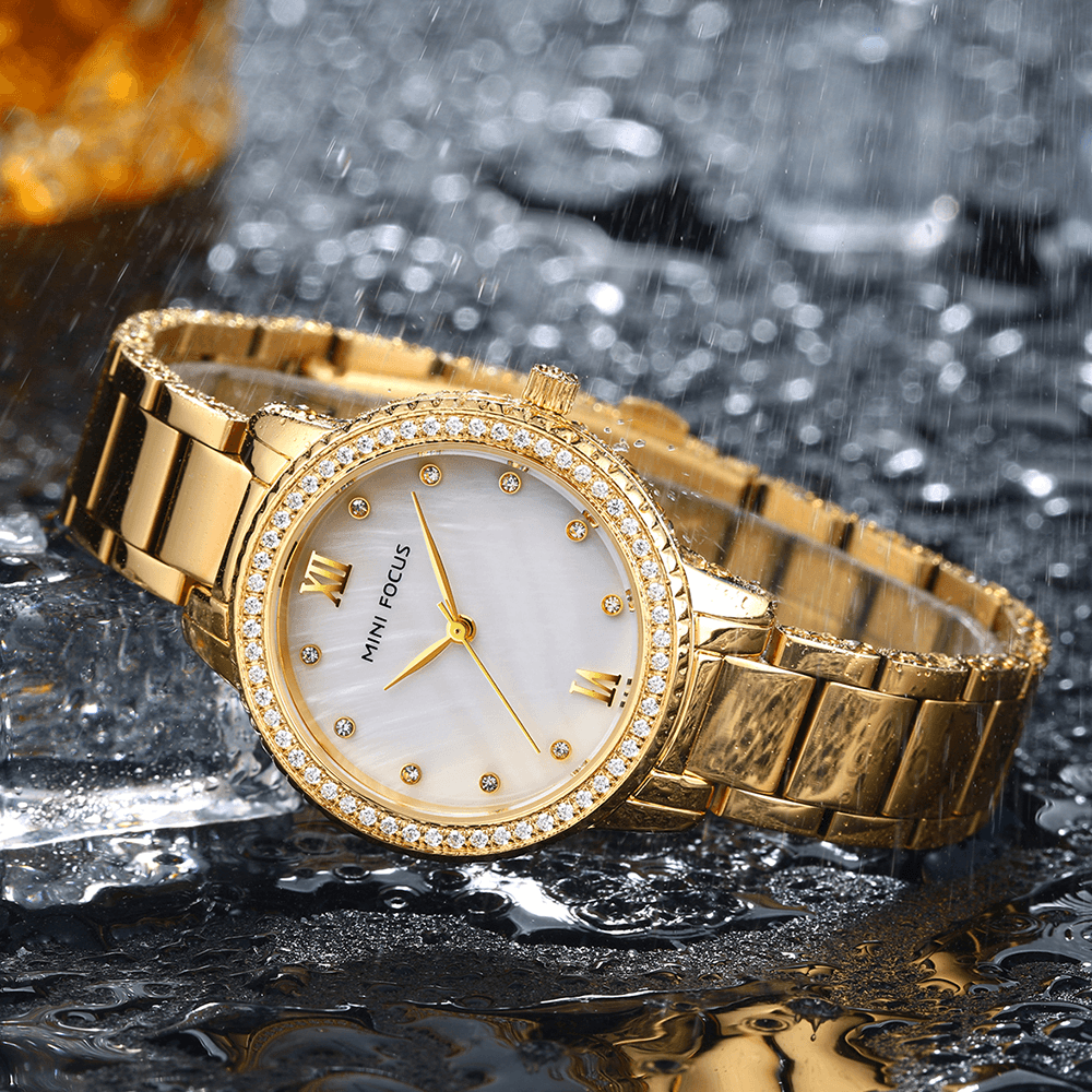 MINI FOCUS MF0226L Luxury Brand Fashion Style Women Wristwatch Diamond Ladies Quartz Watch - Trendha