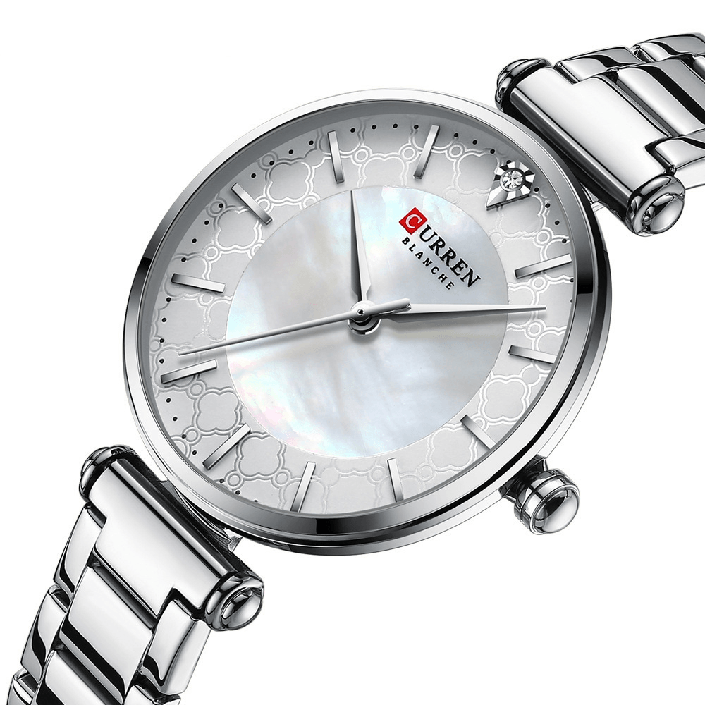 CURREN 9072 Waterproof Casual Style Ladies Wrist Watch Stainless Steel Band Quartz Watches - Trendha