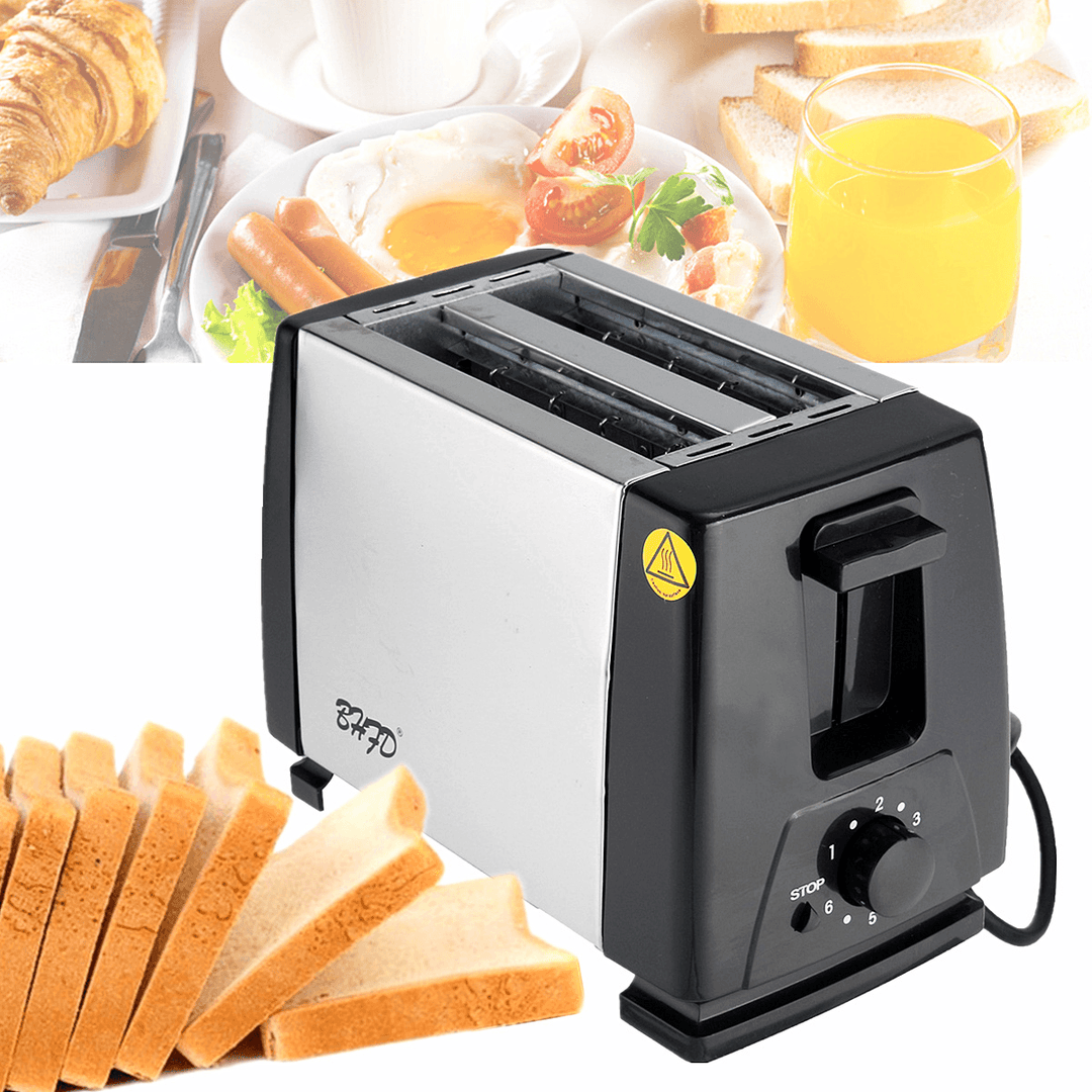 MONDA Electric Automatic 2 Slice Bread Toaster Oven Toaster Sandwich Maker Grill Machine - Trendha