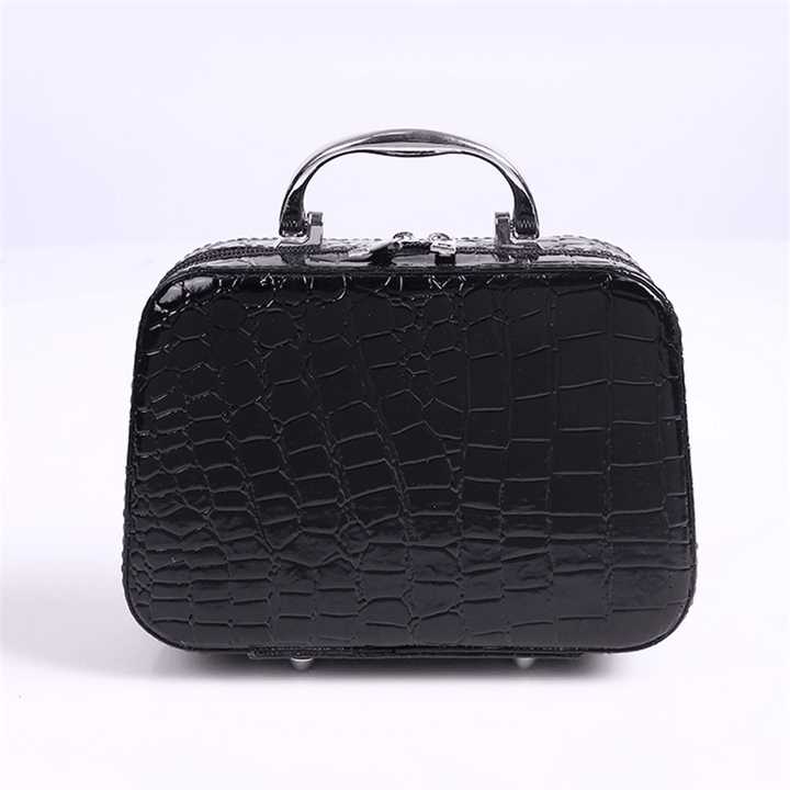 Stone Pattern Crocodile Pattern Large Capacity Portable Cosmetic Bag - Trendha