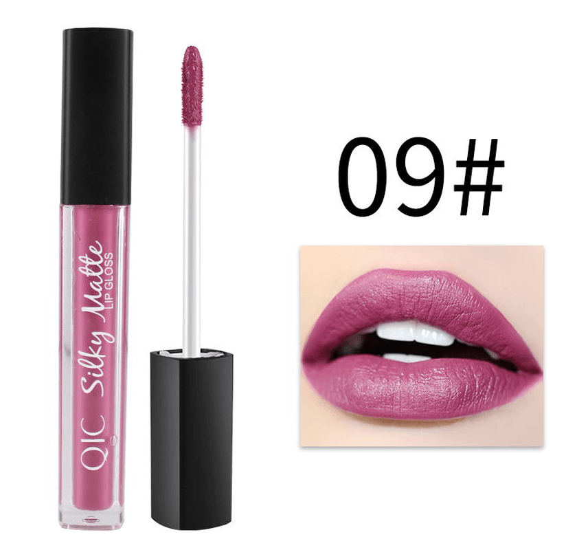 Matte Liquid Lip Gloss Waterproof Velvet Kiss Proof Long Lasting Lips Women Purple Halloween - Trendha