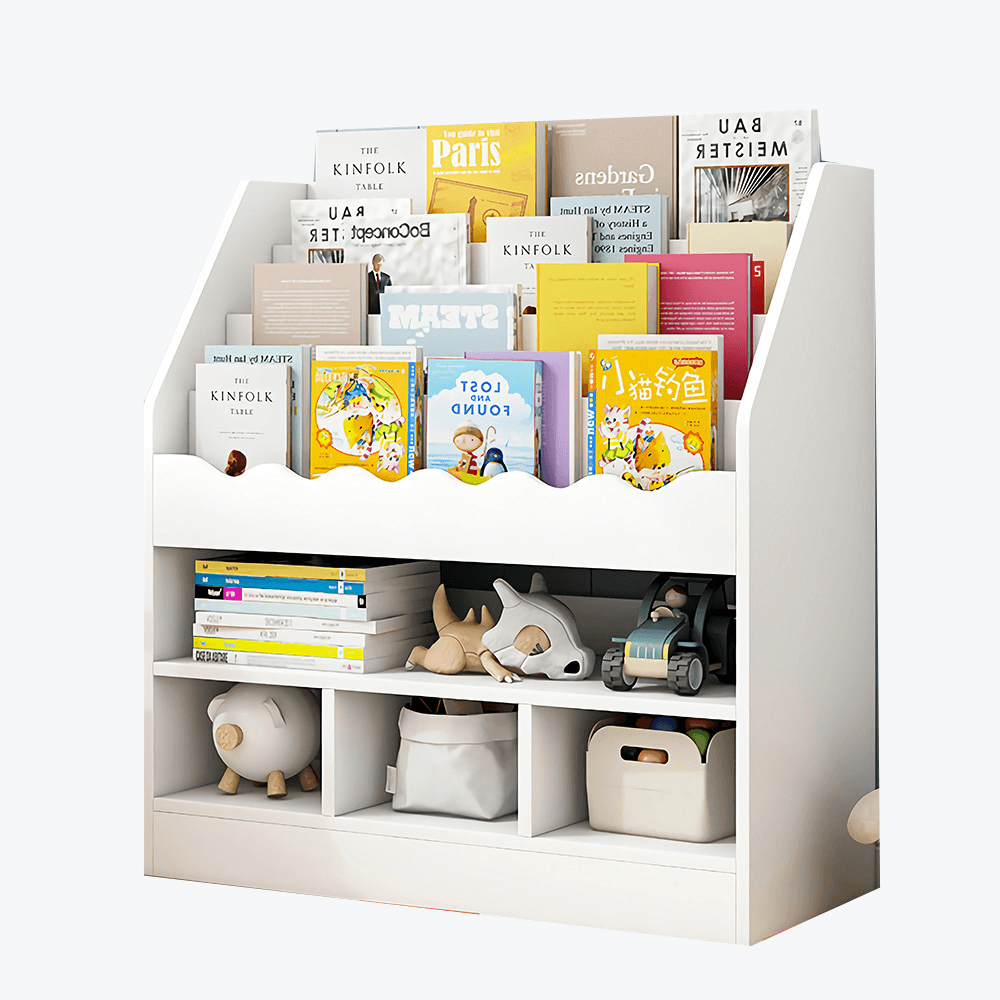 Children'S Room Bookshelf Picture Book Stand Simple Newspaper Rack Shelf Household Storage Rack Simple Primary School Bookcase for Home - Trendha
