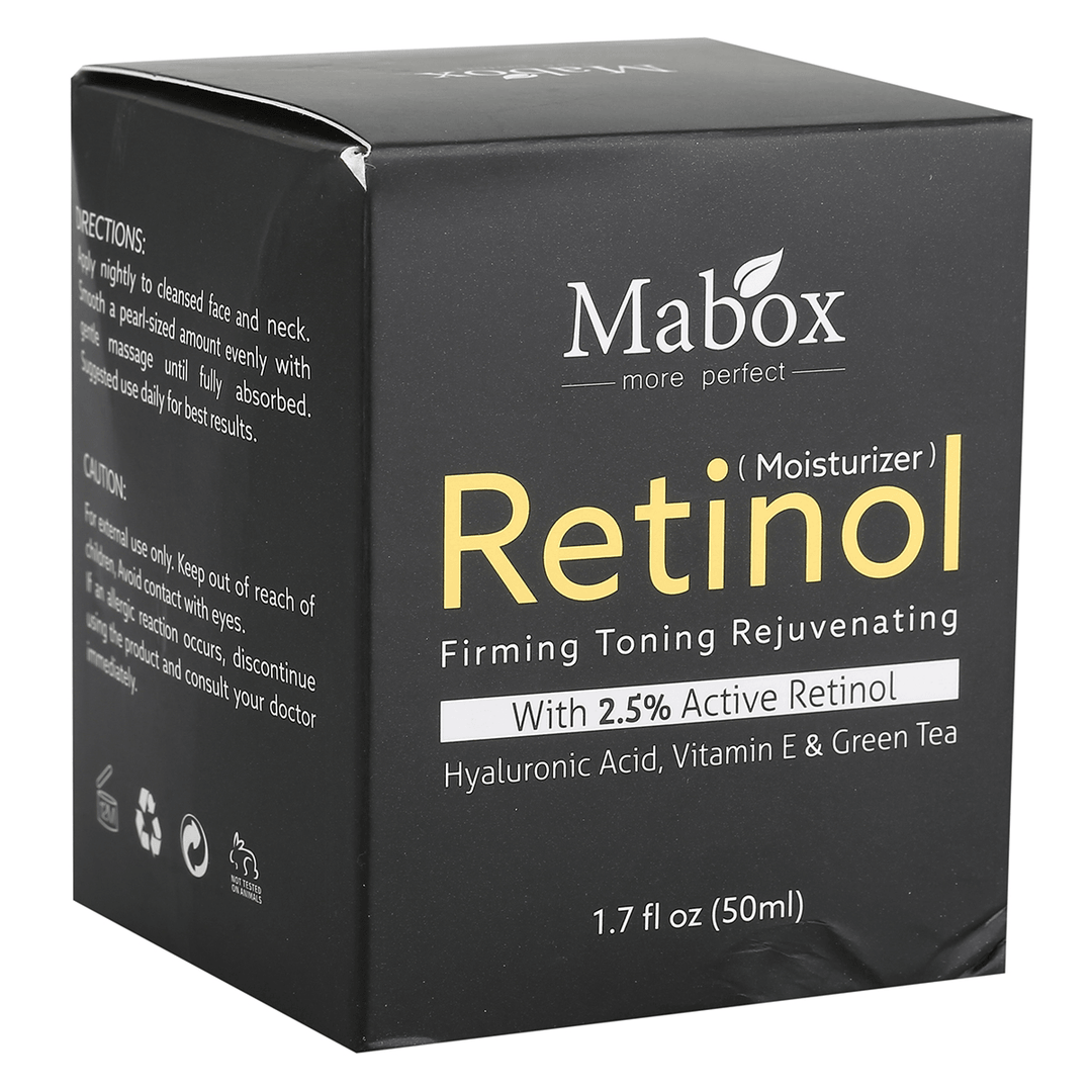 Mabox Retinol 2.5% Vitamin E Facial Moisturizer Cream - Trendha