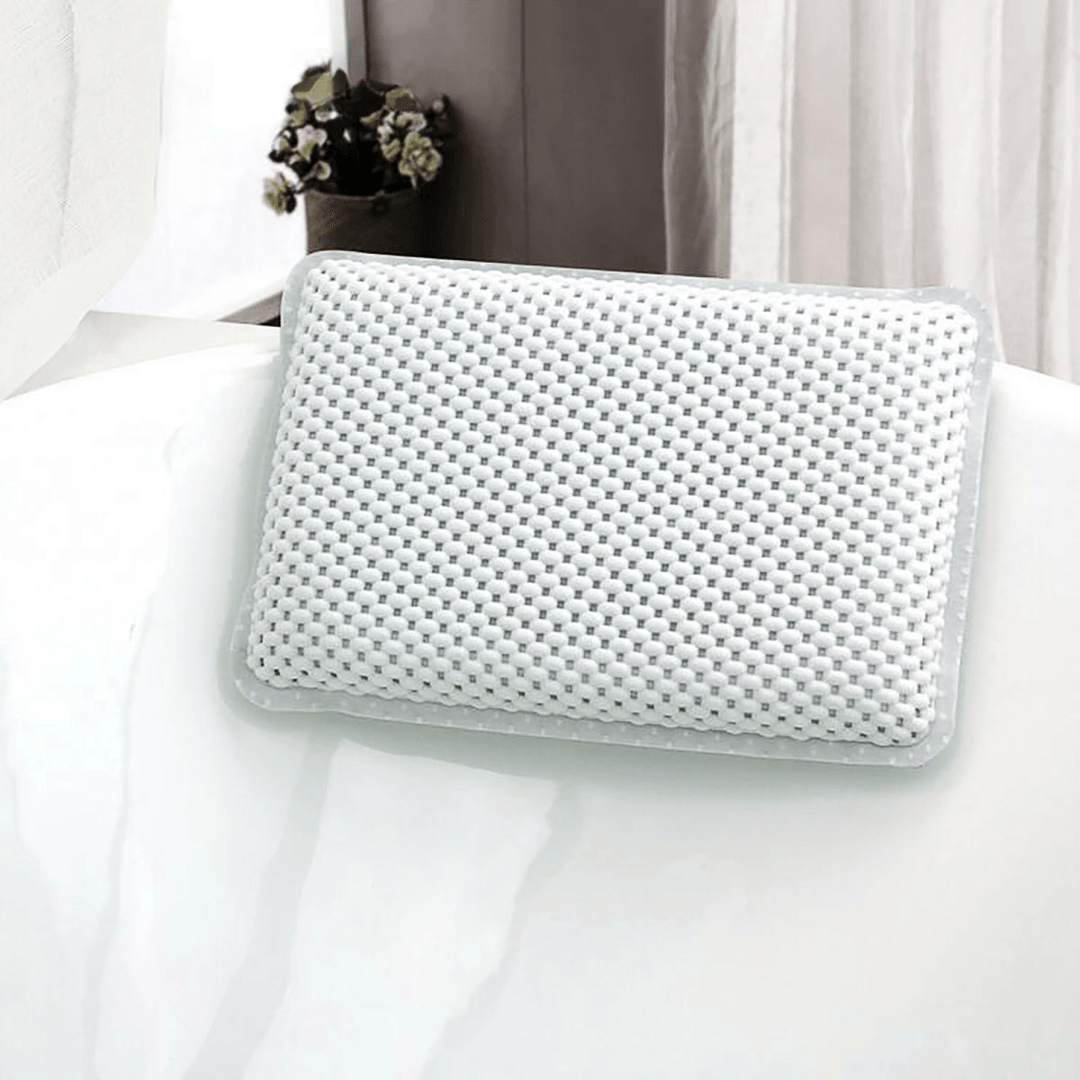 PVC Foam Sponge Bathtub Neck Pillow Suction-Cup Non-Slip Head Rest SPA Cushion Seat Back Cushion - Trendha