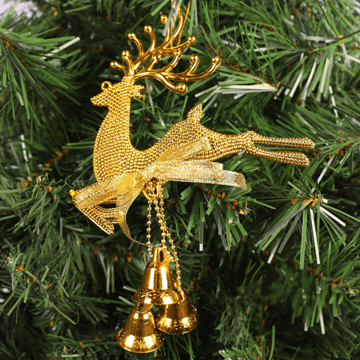 Christmas Tree Reindeer Elk Deer Bell Ornament Pendant Xmas Party Hanging Decor - Trendha