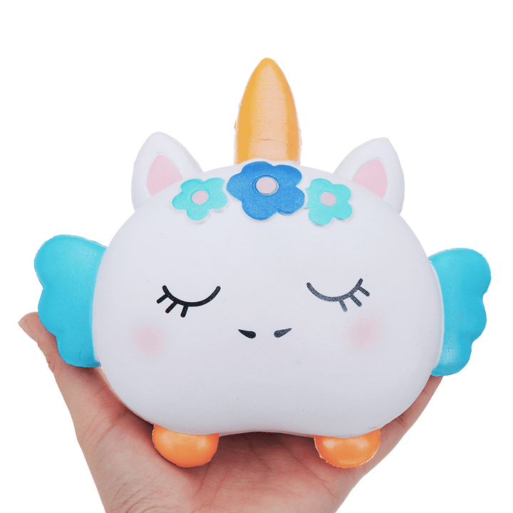 Oriker Unicorn Burger Squishy 16CM Slow Rising with Packaging Collection Gift Soft Toy - Trendha