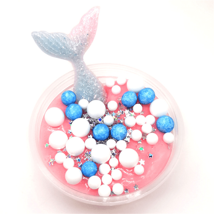 60ML Slime DIY Mermaid Cotton Mud Foam Ball Ocean Crystal Decompression Mud DIY Gift Toy - Trendha