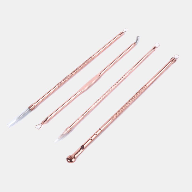 Acne Needle Set Blackhead Tools Rose Gold Acne Needle Acne Needle Beauty Needle Set of 4 - Trendha