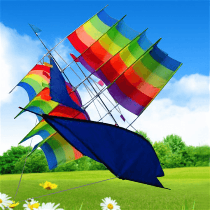 Huge 37"3D Stereo Sailboat Kite Big Size Flying Outdoor Toy - Trendha