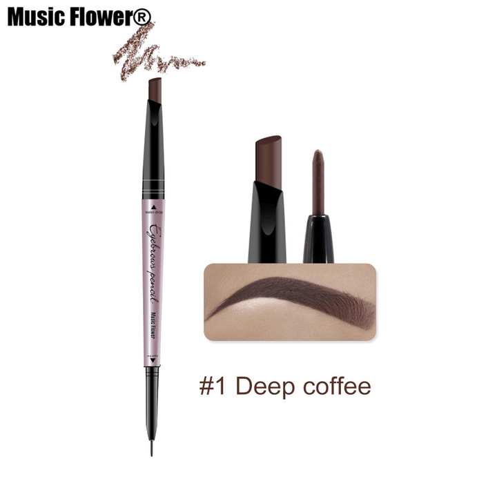Music Flower Double Head Waterproof Eyebrow Pen Eye Brow Enhancers Makeup Tools - Trendha