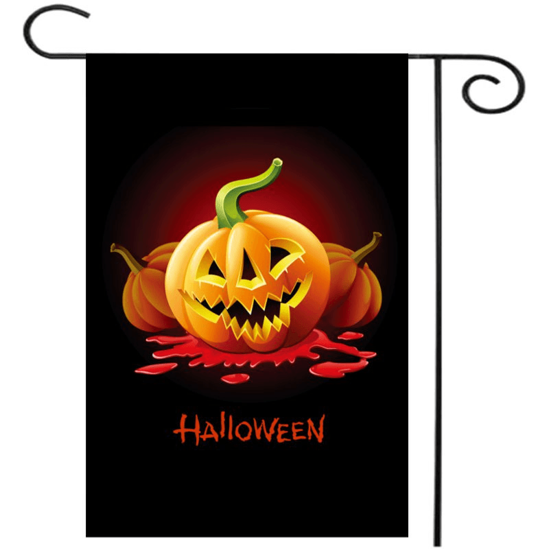 30X45Cm Halloween Polyester Demon Pumpkin Flag Garden Holiday Decoration - Trendha