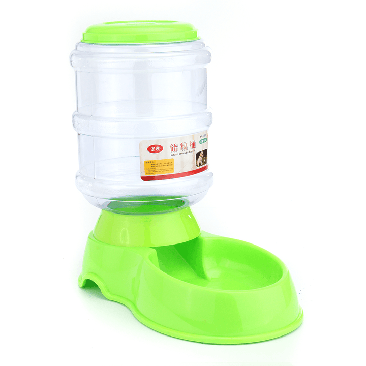 3.5L Automatic Pet Water Food Dispenser Dog Cat Large Feeder Pet Bowl - Trendha