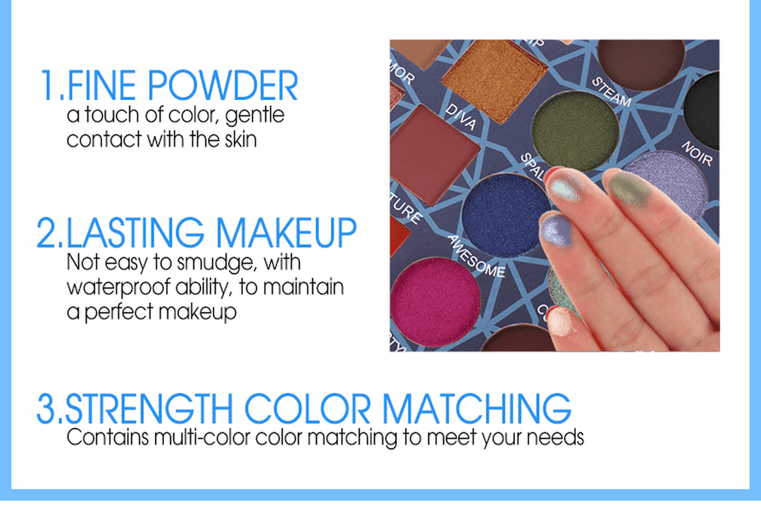 IMAGIC Professional Shimmer Matte Eyeshadow Palette 16 Colors Natural Eye Shadow Waterproof Lasting Pressed Cosmetic - Trendha