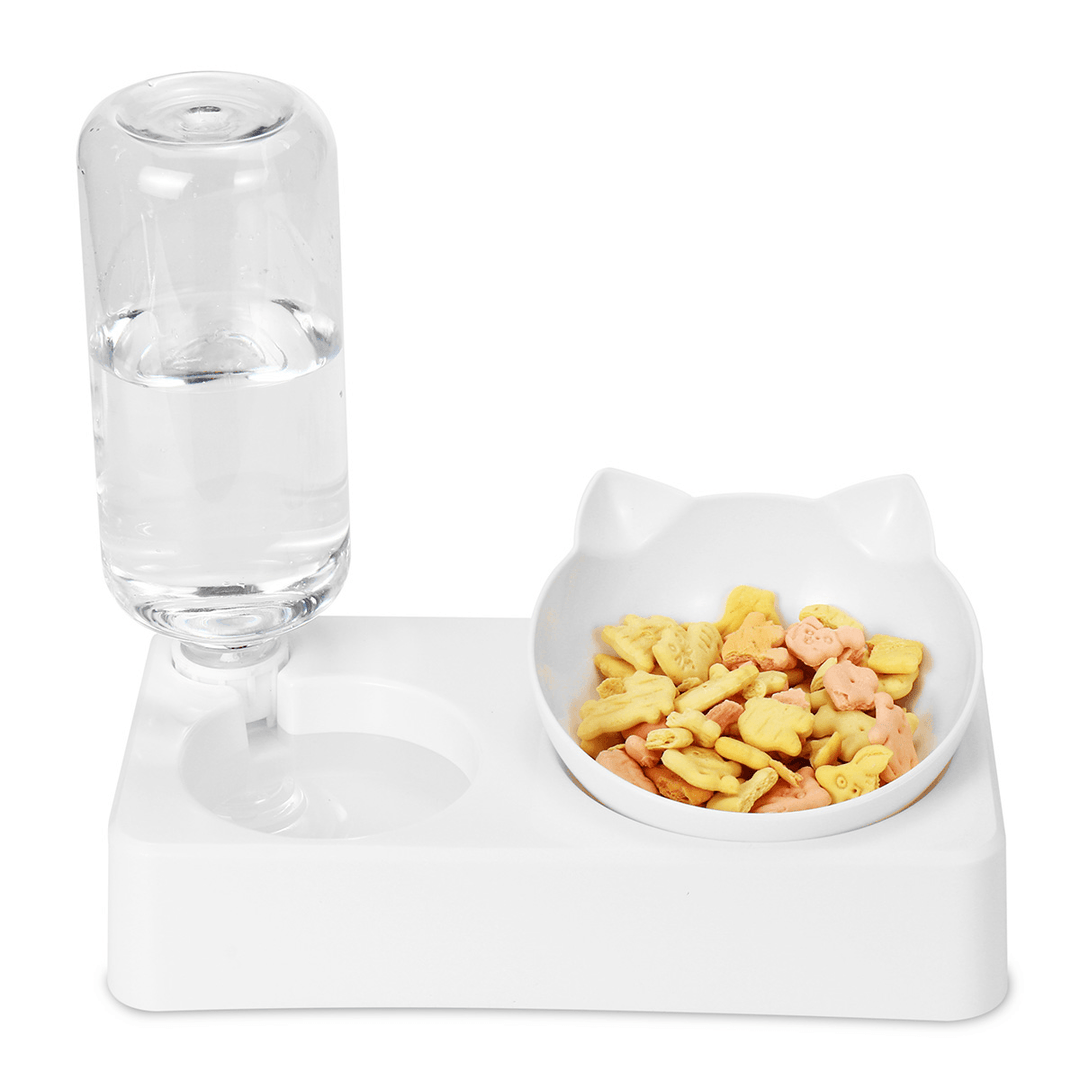 Automatic Non-Slip Cat Elevated Cervical Spinal Bowls Pet Double Bowl for Feeding Container - Trendha