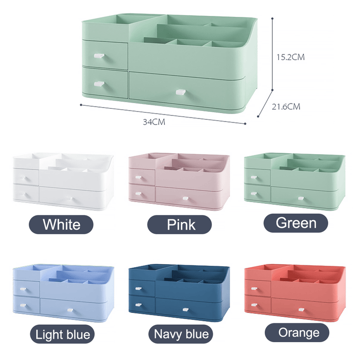 Green/Pink/White/Dark Blue/Light Blue/Orange Red Cosmetic Jewelry Storage Box Shelf - Trendha